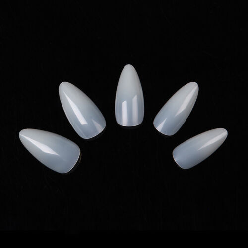 500PCS Medium Almond Full Cover Acrylic False Nail Art Tips Manicure Extension - Picture 17 of 18