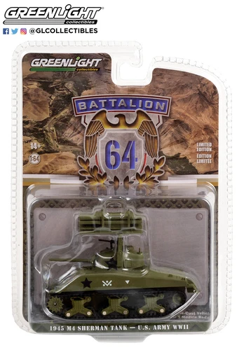 Greenlight Battalion 64 - 1945 M4 Sherman Tank w/T34 Rocket Launcher 30405