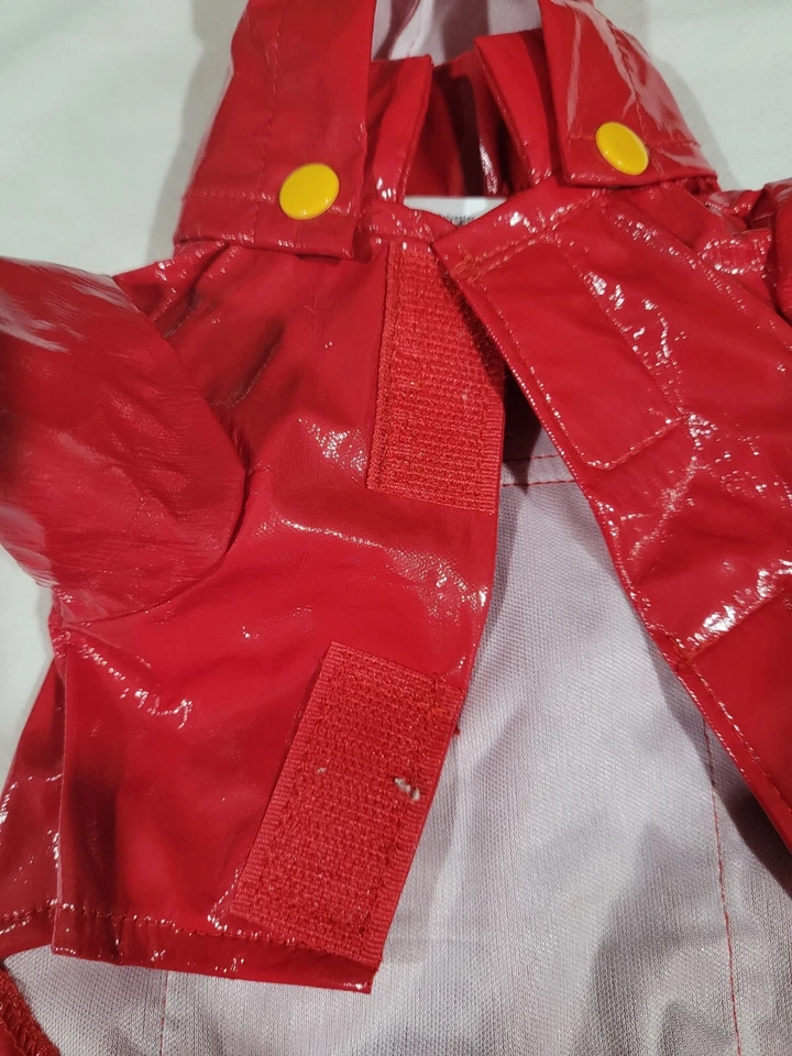 GRREAT CHOICE DOG RED RAINCOAT HOODED POCKET ON TOP w/DUCK - Image 2 of 4
