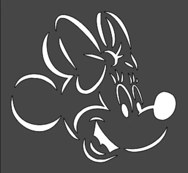 Minnie Mouse And Mickey Mouse Stencil