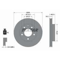 Textar 2X Bremsscheibe Vorne Ø258 Mm InnenbelüFtet FüR Mazda Premacy Cp 1.9 2.0