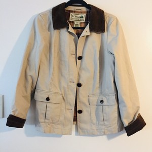 Ll Bean Vtg Barn Coat Womens Petite M Chore Canvas Field Jacket