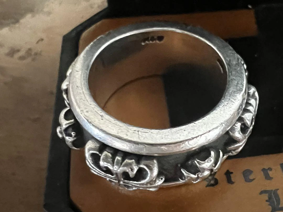 Used 90s A&G wide cross bund spinner ring925 Japan | eBay