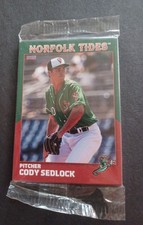 2022 Norfolk Tides Choice Minor League Baseball Sealed Pack Cody Sedlock Showing