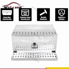 30"X29.5"X15" Cab Entry Box Aluminum Stripe Plate Tool Box Step Battery Box