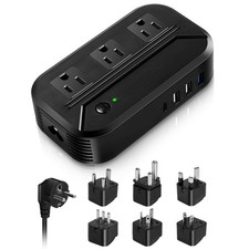 Voltage Converter US to Europe, 220 to 110 Worldwide Travel Power Converter