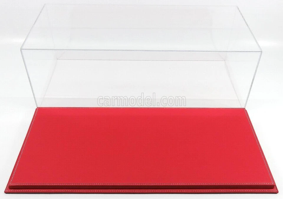 MODELLISMO AUTO STATICO VETRINA ESPOSITORE MOLHOUSE BASE IN PELLE ROSSO 1/8 - Immagine 2 di 4