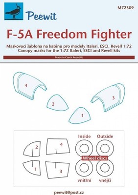 Canopy Mask: F-5A Freedom Fighter - Italeri / Revell / ESCI - / 1:72
