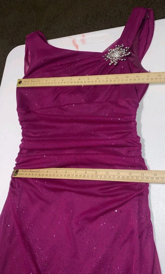 Vestido formal Y2k años 90 para mujer rosa fushia lentejuelas elástico Fairycore caprichoso 6 Foto 4 de 4