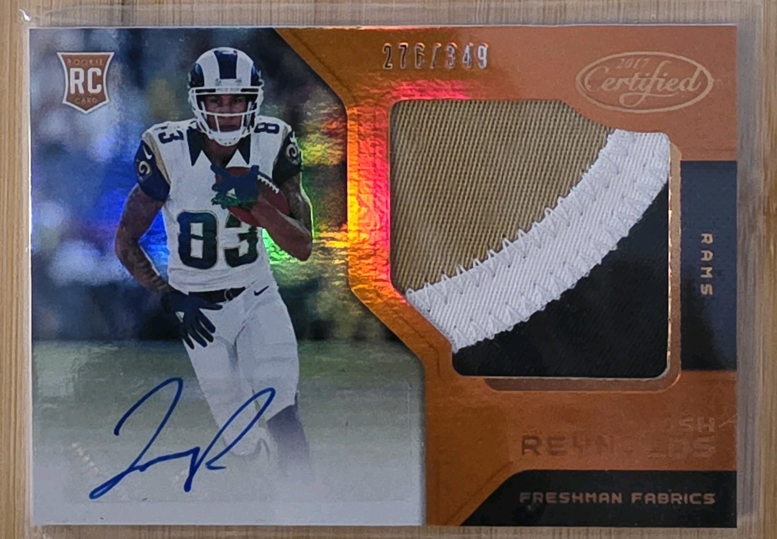 Josh Reynolds Panini Certified #232 Mirror Orange