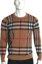 Burberry Long Sleeve Beige Color Cotton Sweater