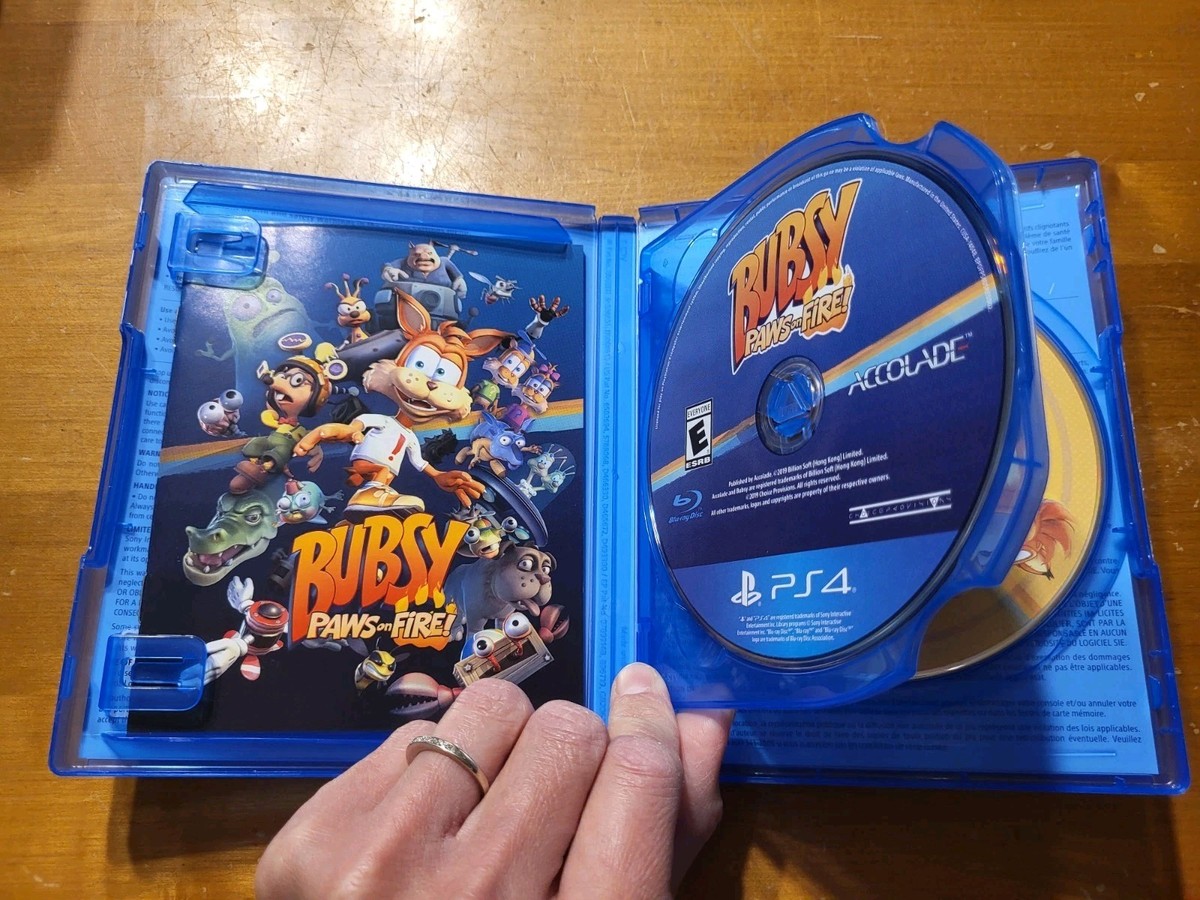 PS4 Playstation 4 Bubsy Paws on Fire Limited Edition READ