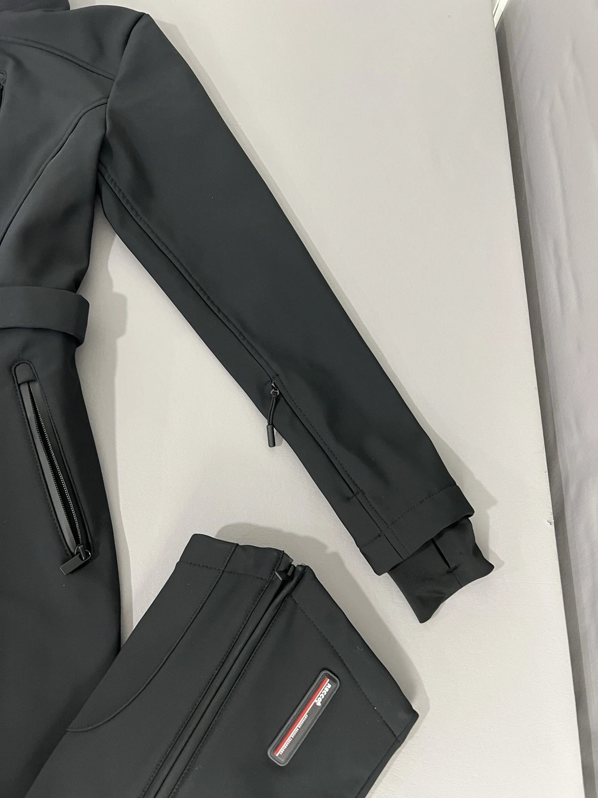 zara ski collection wind waterproof belted snow suit recco tech zip 