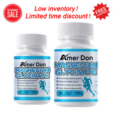 Magnesium Glycinate Chelated Magnesium Bisglycinate 1330mg 30/120 Vegan Capsules