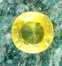 12.15 CT / 11 MM Rond Naturel Jaune Zircon Pierre Certifié T23273 Sans Tariffs