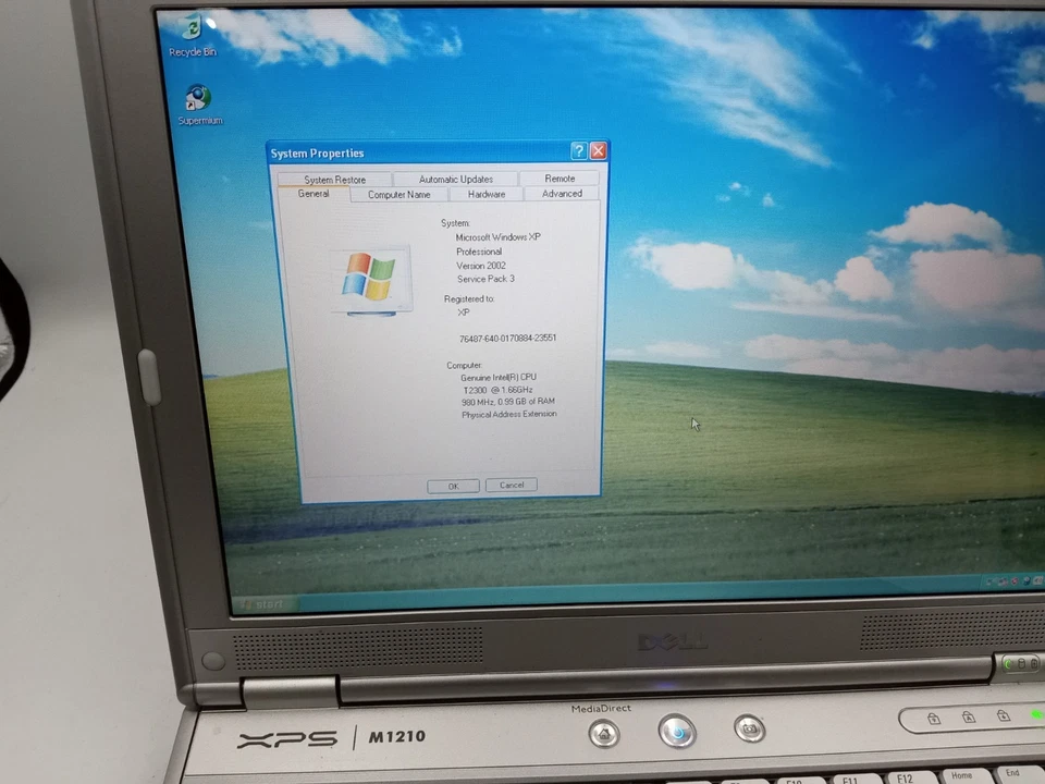 Dell XPS M1210 12" Laptop Intel Core Duo 1.66GHz 1GB RAM 128GB SSD WinXP -RR - Image 4 of 4