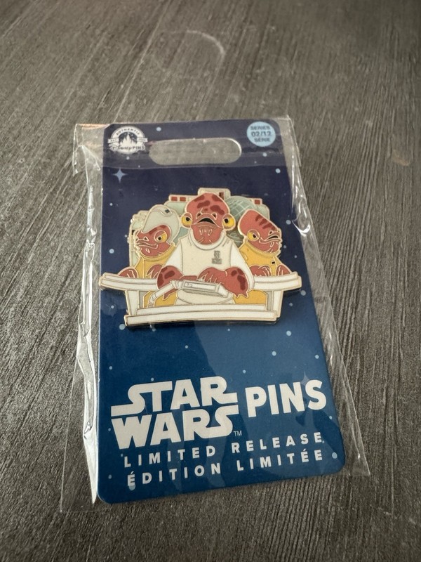 2024 Disney Parks Star Wars Admiral Ackbar Pin Monthly Release LR 2/12