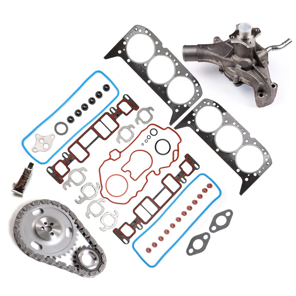 Juego de juntas de culata para GMC Jimmy SLS 1997-1998 kit de cadena de distribución bomba de agua 4,3 L Foto 3 de 4