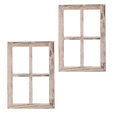  2 Pcs Finte Finestre Legno Telaio Della Finestra Arte Da Parete Stile Country