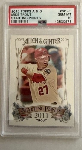 2015 Topps Allen & Ginter's - Starting Points Mike Trout #SP-3 PSA 10