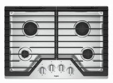 Whirlpool WCG55US0HS 30 Inch Gas Cooktop with 4 Sealed Burners