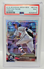 2018 Bowman Chrome 1st - CRISTIAN PACHE Rookie RC Baseball Card PSA 9 MINT