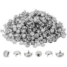 1000 PCS 10mm Nailheads Round Dome Studs Silver Metal Spike Punk Rivets