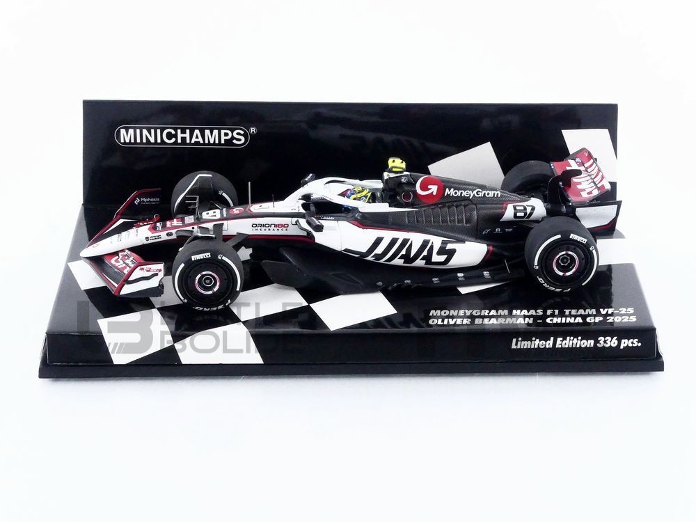 Miniature F1 Haas VF-25 Bearman GP Chine 2025 1/43 Minichamps 417250287 voiture sport
