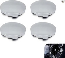4 PCS Wheel Center Caps, 2.32" OD 2.01" ID Snap-in Plastic Wheel Color: Silver