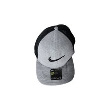 Nike Golf Heritage 86 Unisex OSFM Black Gray Adjustable Snapback Mesh Cap NWOT