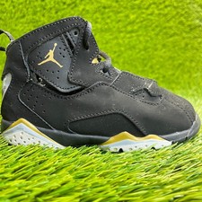 Nike Air Jordan True Flight Boys Size 9C Black Athletic Leather Shoes Sneakers