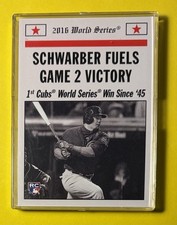 2016 Topps Throwback Thursday Set Kyle Schwarber RC Zobrist Cubs Win NIB  /684