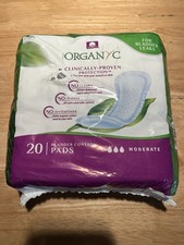 20 Count Organic Cotton Incontinence Pads - Gentle Ultra Absorbent Protection