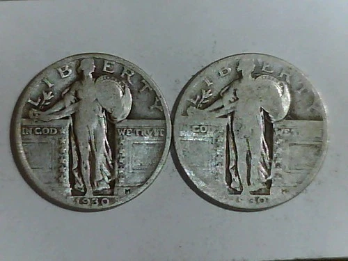 1930 & 1930 STANDING LIBERTY QUARTERS NICELY CIRCULATED Lot 84