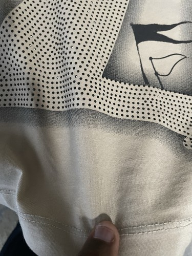 mixed emotion Men's Graphic T-Shirt Size M White/Black Polka Dot