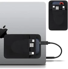 Portable Hard Drive Sleeve Laptop Storage Pouch Reusable Adhesive