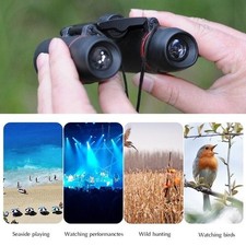 UK Portable Compact Outdoor Telescopes 30x60 Mini Binoculars for Day Night Use