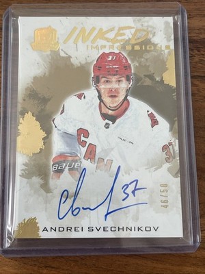 2024-25 UPPER DECK THE CUP INKED IMPRESSIONS AUTO CANES ANDREI SVECHNIKOV /50