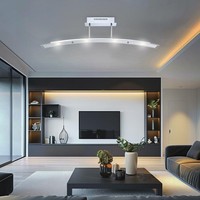 Led Deckenlampe Deckenleuchte Chrom Leuchte BüRo Wohnzimmerlampe KüChenleuchte