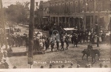 Street View Parade Sports Day, Chelsea MI Michigan RPPC Photo Postcard COPY