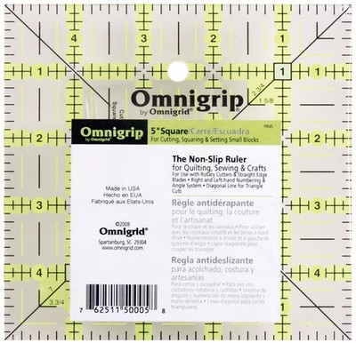 Dritz RN5 Omnigrip Non-Slip Quilter's Ruler-5''X5''