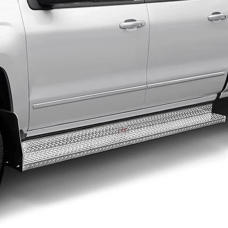 For Ford E-250 2003-2014 Dee Zee DZ2044 6" Brite-Tread Silver Running Boards - Image 2 of 4