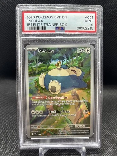 2023 POKEMON SVP EN-SV BLACK STAR PROMO 151 ELITE TRAINER BOX #051 SNORLAX PSA 9