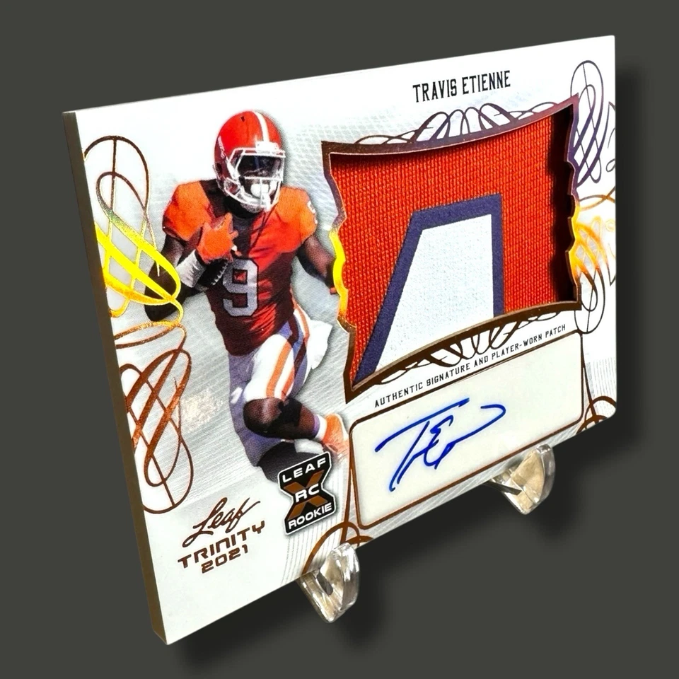 2021 Leaf Trinity Travis Etienne Copper RPA Auto  ~ Clemson Tigers Jaguars - Image 2 of 4