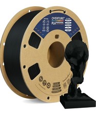OVERTURE PLA Plus PLA  Filament 1.75mm, Stronger  More 00-1kg Black