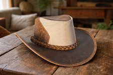 Lederhut Western Cowboy Sommerhut Leder Line Dance