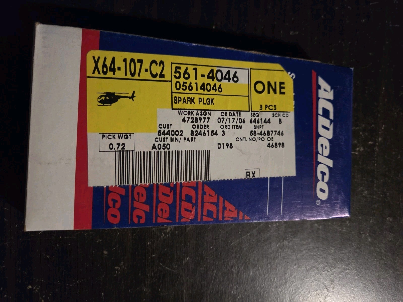 NOS ACDelco R43TS6 Spark Plugs GM 5614046 8