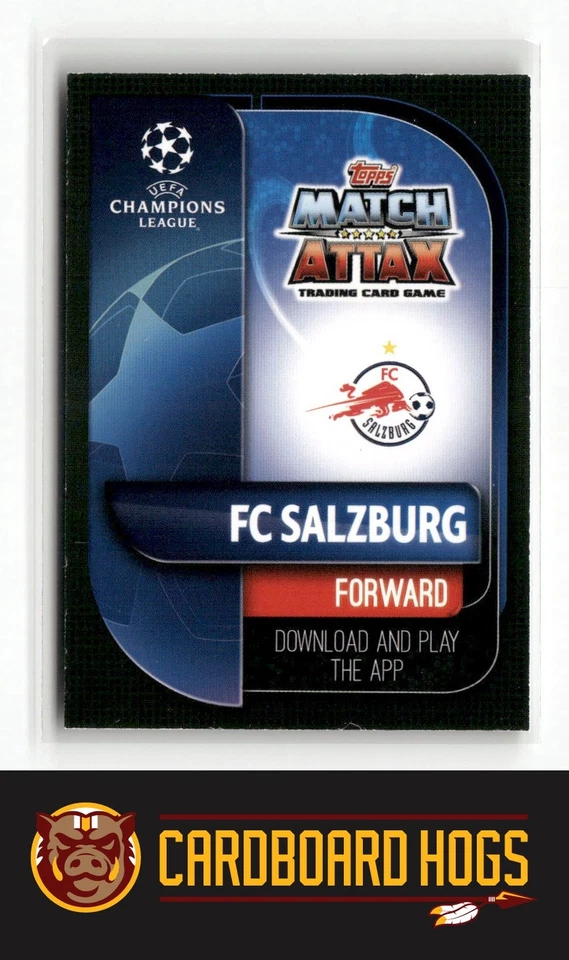 2019-20 Match Attax UEFA Champ Lg #HH1 Erling Haaland FC Salzburg Hat Trick Hero - Image 2 of 2