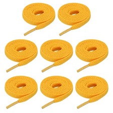 4 Pairs Flat Shoe Laces 5/16" x 80" Polyester Sneaker Shoestring, Gold