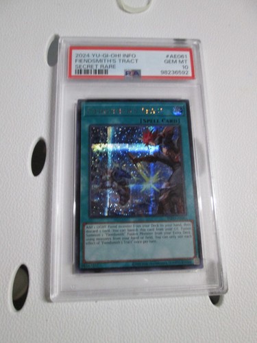 YUGI OH, Fiendsmith's Tract INFO-EN061 The Infinite Forbidden 1st Edition PSA 10